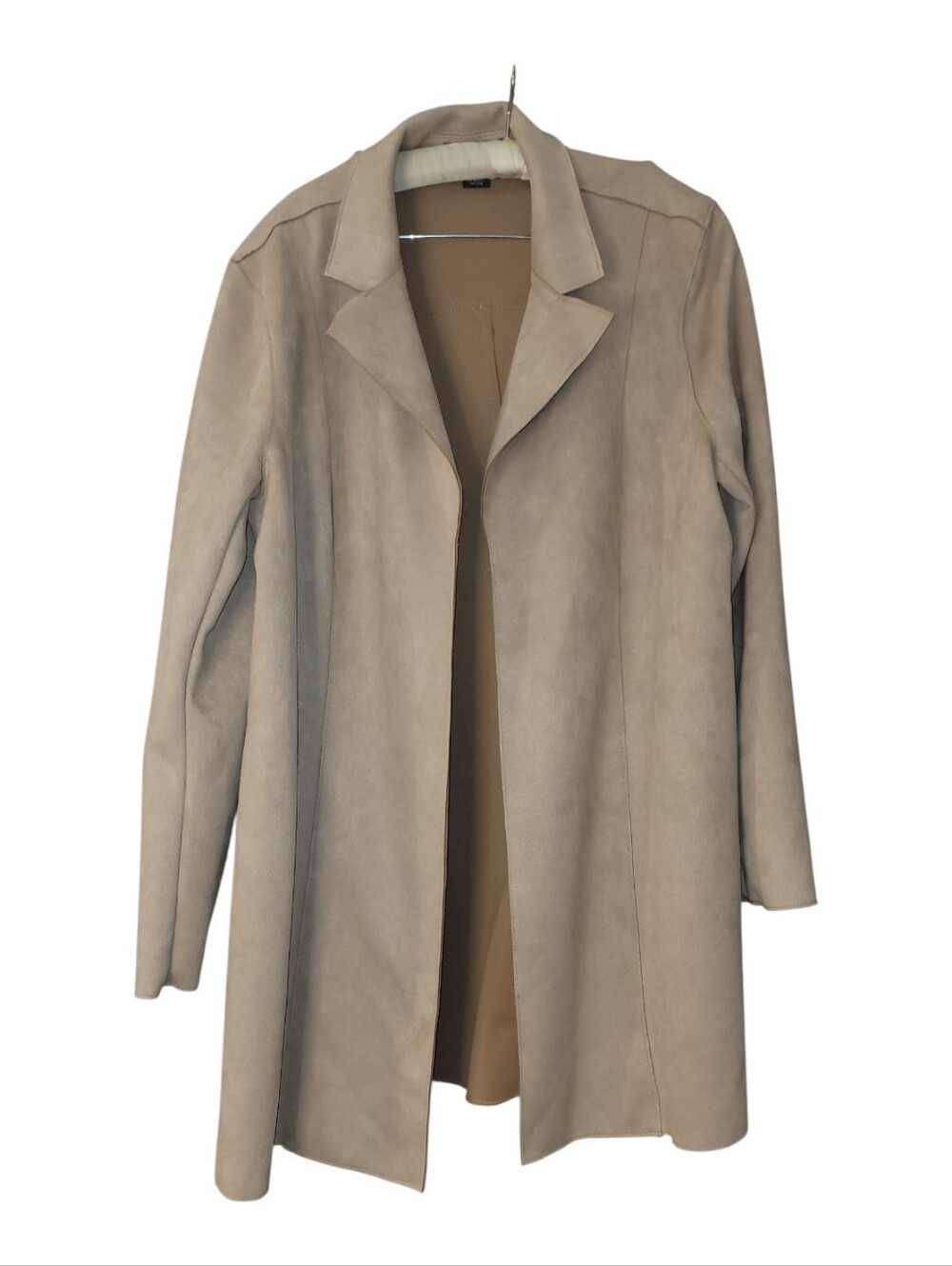 Joan Vass Faux Suede Open Jacket XL Western Boho